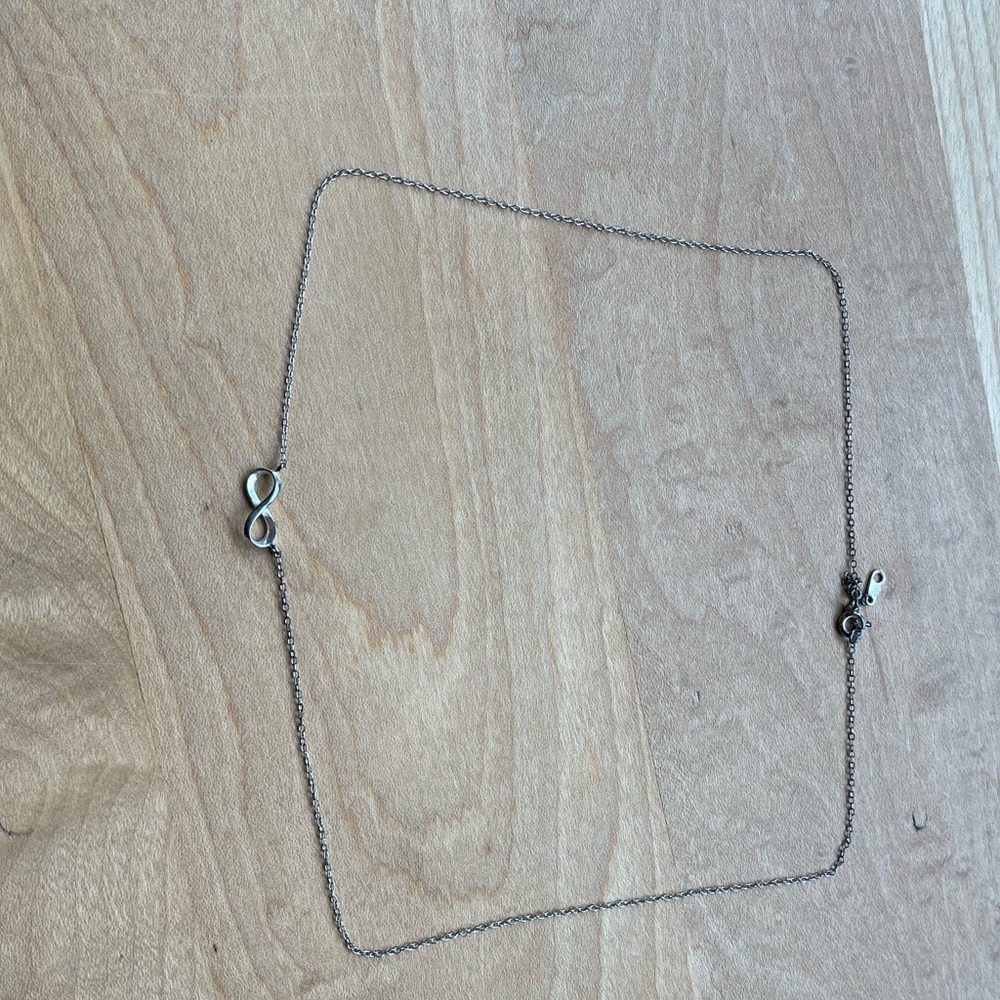 Sterling Silver Infinity Adjustable Length Neckla… - image 5